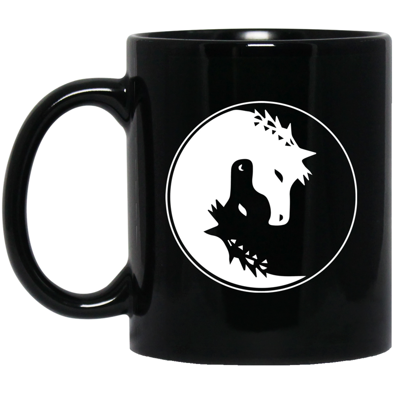 Horse Coffee Mug Couple Black White Ying Yang Horse Shape Lovers 11oz - 15oz Black Mug CustomCat