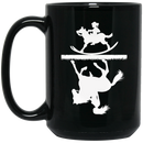 Horse Coffee Mug Couple Black White Yingyang Horse Girl Rocking Horse Riding Kids 11oz - 15oz Black Mug