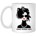 Horse Coffee Mug Crazy Horse Lady 11oz - 15oz White Mug CustomCat