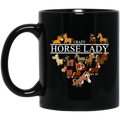 Horse Coffee Mug Crazy Horse Lady Heart 11oz - 15oz Black Mug CustomCat