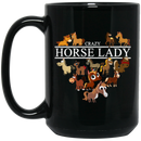 Horse Coffee Mug Crazy Horse Lady Heart 11oz - 15oz Black Mug CustomCat