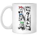 Horse Coffee Mug Hay Girl Hay Hippie 11oz - 15oz White Mug CustomCat