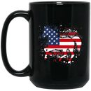 Horse Coffee Mug Horse 4th Of July American Gift Flag For Men Women 11oz - 15oz Black Mug