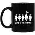 Horse Coffee Mug Horse - Dare To Be Different i Do What I Want 11oz - 15oz Black Mug CustomCat