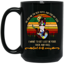 Horse Coffee Mug Horse I Want To Get Lost In Your Rock And Roll And Dritt Away Vintage Hippie 11oz - 15oz Black Mug CustomCat