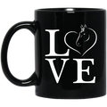 Horse Coffee Mug Horse Love 11oz - 15oz Black Mug CustomCat