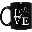 Horse Coffee Mug Horse Love 11oz - 15oz Black Mug CustomCat