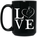 Horse Coffee Mug Horse Love 11oz - 15oz Black Mug CustomCat