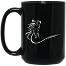 Horse Coffee Mug Horse Lovers Art 11oz - 15oz Black Mug CustomCat