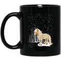 Horse Coffee Mug Horse Under Snow Merry Christmas 11oz - 15oz Black Mug CustomCat