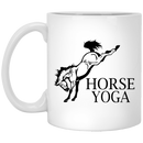 Horse Coffee Mug Horse Yoga 11oz - 15oz White Mug CustomCat