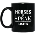 Horse Coffee Mug Horses And Coffee Make Me Feel Less Murdery 11oz - 15oz Black Mug CustomCat