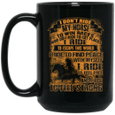 Horse Coffee Mug I Don't Ride My Horse To Win Races I Ride To Escape This World Horse Lovers 11oz - 15oz Black Mug CustomCat