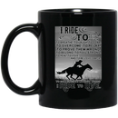 Horse Coffee Mug I Ride To Fly Feel To Breath To Laugh To Soar I Ride To Life Horse Lovers 11oz - 15oz Black Mug CustomCat
