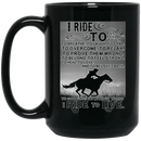 Horse Coffee Mug I Ride To Fly Feel To Breath To Laugh To Soar I Ride To Life Horse Lovers 11oz - 15oz Black Mug CustomCat