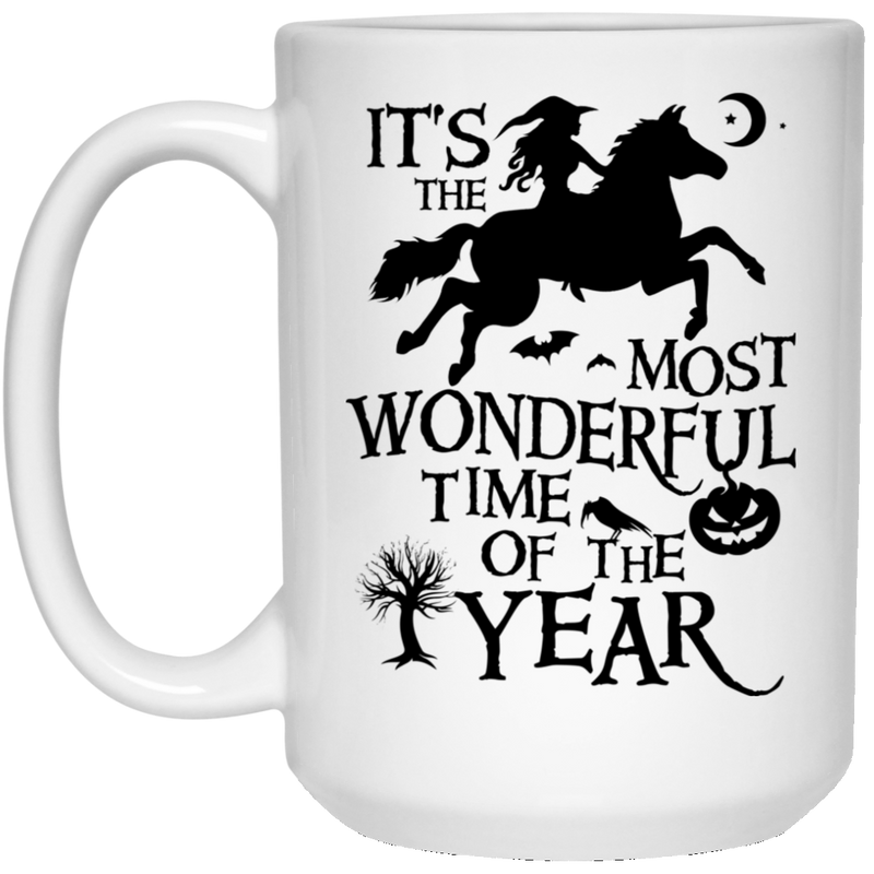 Horse Coffee Mug It's The Most Wonderful Time Of The Year For Halloween Gifts 11oz - 15oz White Mug CustomCat