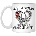 Horse Coffee Mug Just A Woman Who Loves Her Guardian Angel Horse Flowers Gift 11oz - 15oz White Mug CustomCat