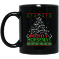 Horse Coffee Mug Merry Horsemas 11oz - 15oz Black Mug CustomCat