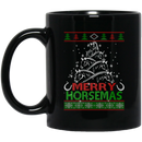 Horse Coffee Mug Merry Horsemas 11oz - 15oz Black Mug CustomCat