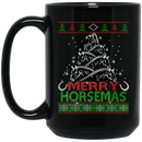 Horse Coffee Mug Merry Horsemas 11oz - 15oz Black Mug CustomCat