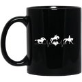 Horse Coffee Mug My Heart Beat 11oz - 15oz Black Mug CustomCat