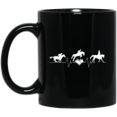Horse Coffee Mug My Heart Beat 11oz - 15oz Black Mug CustomCat