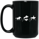 Horse Coffee Mug My Heart Beat 11oz - 15oz Black Mug CustomCat