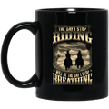 Horse Coffee Mug The Day I Stop Riding Will Be I Stop Breathing Horse 11oz - 15oz Black Mug CustomCat