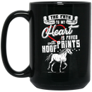 Horse Coffee Mug The Path To My Heart Is Paved With Hoofprints Horse Lovers 11oz - 15oz Black Mug CustomCat