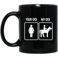 Horse Coffee Mug Your Gigi My Gigi Ridding Horse Lovers 11oz - 15oz Black Mug CustomCat