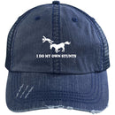 Horse - I Do My Own Stunts Distressed Unstructured Trucker Cap CustomCat