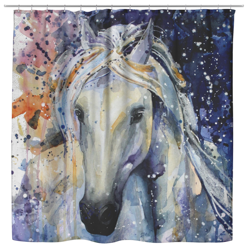 Horse Shower Curtains Fantastic Watercolor Horse Painting Shower Curtains For Bathroom Decor