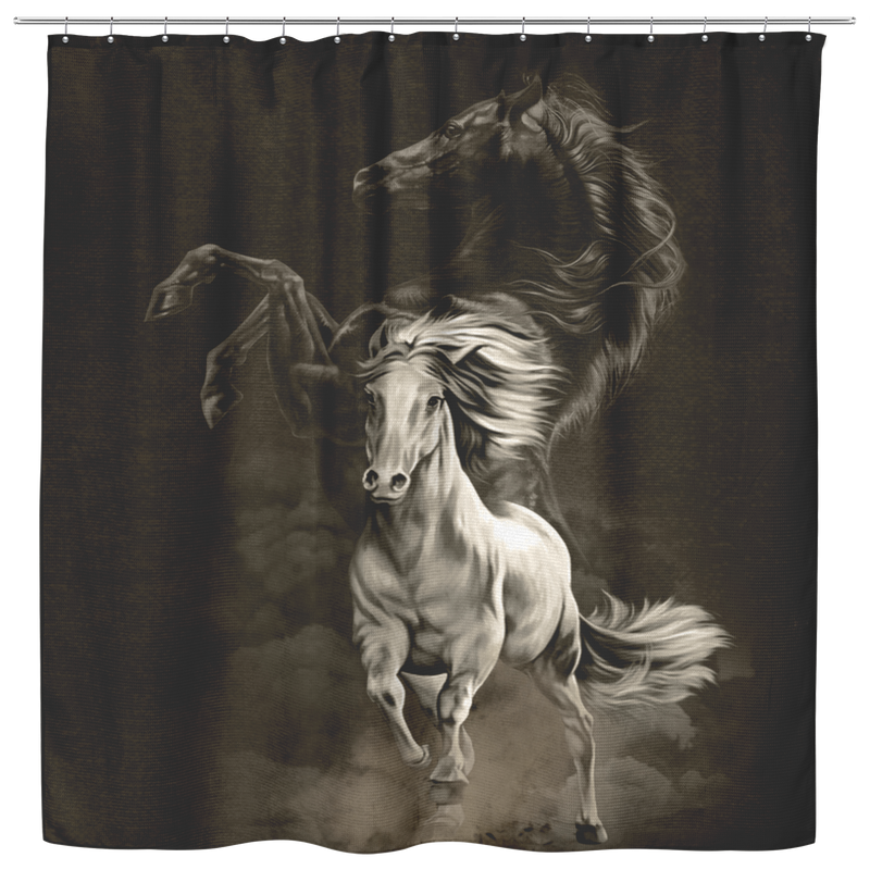 Horse Shower Curtains Inspirational Black And White Horse Shower Curtains For Bathroom Decor