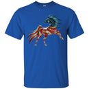 Horse T-Shirt America Flag Horse Shape Tee Gifts Tee Shirt CustomCat