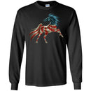 Horse T-Shirt America Flag Horse Shape Tee Gifts Tee Shirt CustomCat