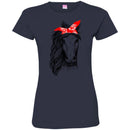 Horse T-Shirt Beautiful Horses With Her Red Headband For Women Day Gifts Tee Shirt CustomCat