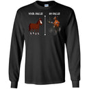 Horse T-Shirt Difference Of Your Horse And My Horse Is That Mine Is Cooler Than Yours Tee Shirt CustomCat