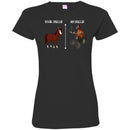 Horse T-Shirt Difference Of Your Horse And My Horse Is That Mine Is Cooler Than Yours Tee Shirt CustomCat