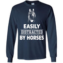 Horse T-Shirt Easily Distracted By Horses Beauty For Funny Gifts Tee Shirt CustomCat