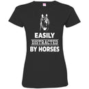 Horse T-Shirt Easily Distracted By Horses Beauty For Funny Gifts Tee Shirt CustomCat