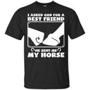 Horse T-Shirt High Five For Friendship I Asked God For A Bestfriend He Sent Me My Horse Tee Shirt CustomCat