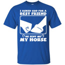 Horse T-Shirt High Five For Friendship I Asked God For A Bestfriend He Sent Me My Horse Tee Shirt CustomCat