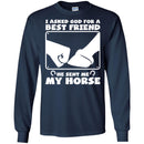 Horse T-Shirt High Five For Friendship I Asked God For A Bestfriend He Sent Me My Horse Tee Shirt CustomCat