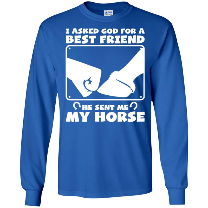 Horse T-Shirt High Five For Friendship I Asked God For A Bestfriend He Sent Me My Horse Tee Shirt CustomCat