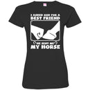 Horse T-Shirt High Five For Friendship I Asked God For A Bestfriend He Sent Me My Horse Tee Shirt CustomCat