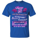 Horse T-Shirt Horse & Girl Know How To Handle Crap For Girl Birthday Gifts Tee Shirt CustomCat