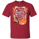Horse T-Shirt I Fall For Pumpkins Bonfires and Horses For Halloween Gift Tee Shirt CustomCat
