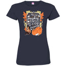 Horse T-Shirt I Fall For Pumpkins Bonfires and Horses For Halloween Gift Tee Shirt CustomCat