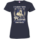 Horse T-Shirt I Love You To The Barn And Back Jockey Tee Gifts Tee Shirt CustomCat