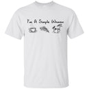 Horse T-Shirt I'm a Simple Woman Coffee Pizza Horse Tees Funny Gift Tee Shirt CustomCat